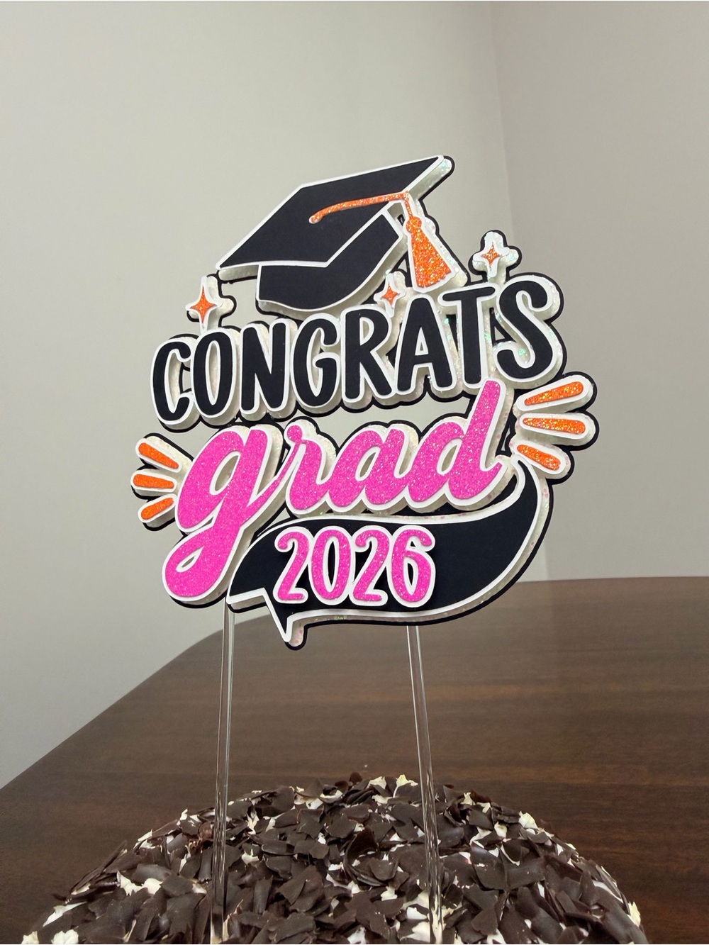 Personalized Graduation Cake Topper | Custom Grad Cap, Congrats Grad 2026 - Picture 7 of 12